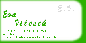 eva vilcsek business card
