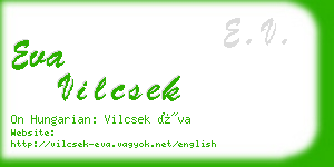 eva vilcsek business card